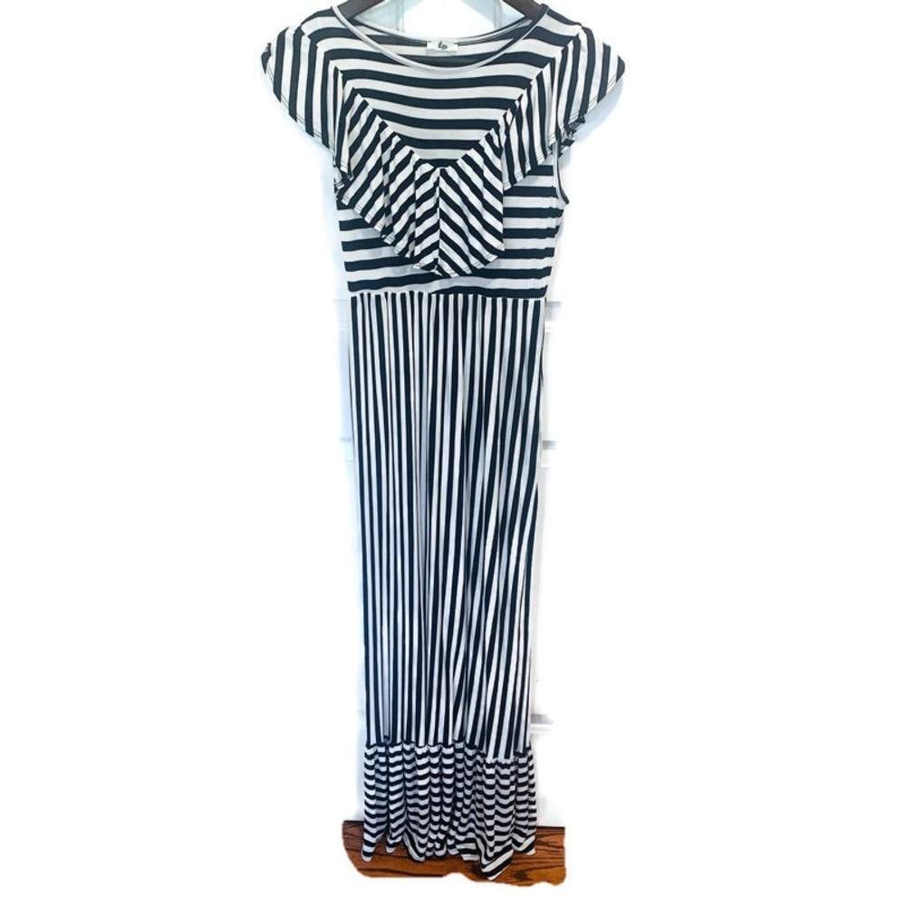 Egs striped maxi dress small